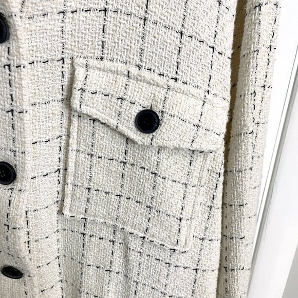 Zara textured plaid overshirt - size XXL - NWT - Picture 3 of 8